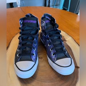 Cat woman converse high tops